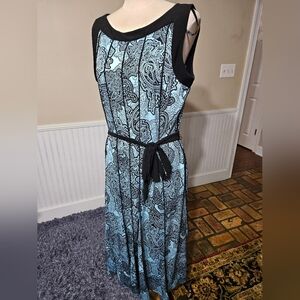 Perceptions Pleated Paisley Dress XL